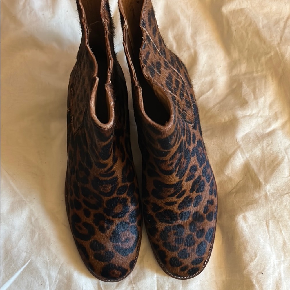 Leopard Print Ankle Boots